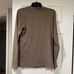 Athleta renew seamless mock neck top pyrite